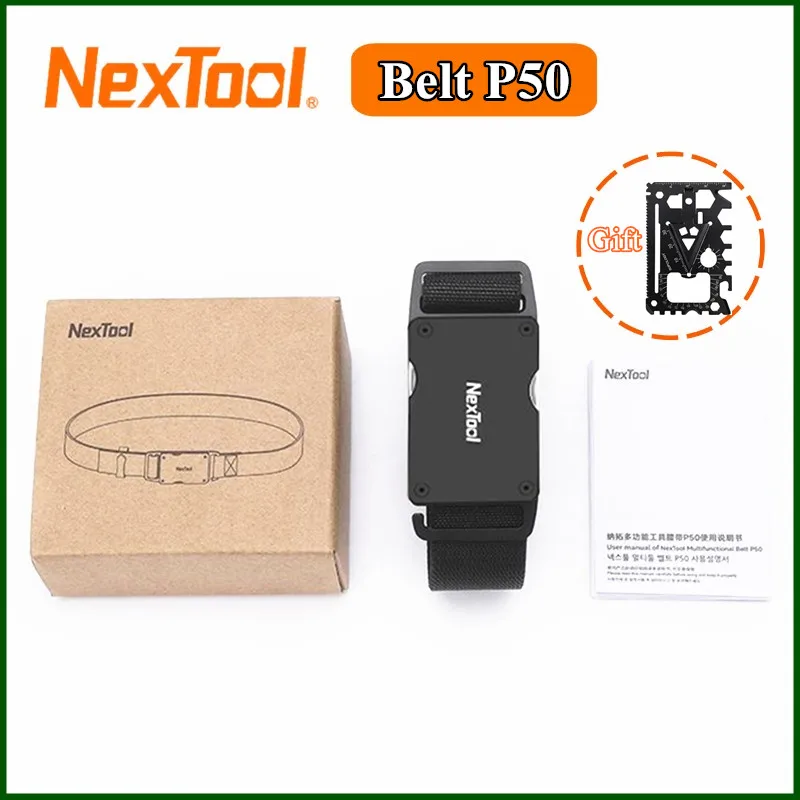 NexTool Multifunctional Belt P50 Men Waist Buckle Repair Tool Screwdrivers Scissors File Bottle Opener SIM Card Pin Remover New