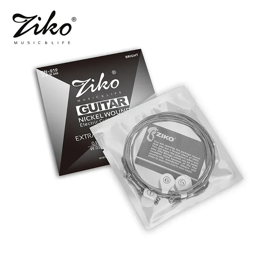 Ziko DN Series 1 Set Electric Guitar Strings Hexagonal Core Nickel Plated Alloy Winding 009-042/010-046 Strings