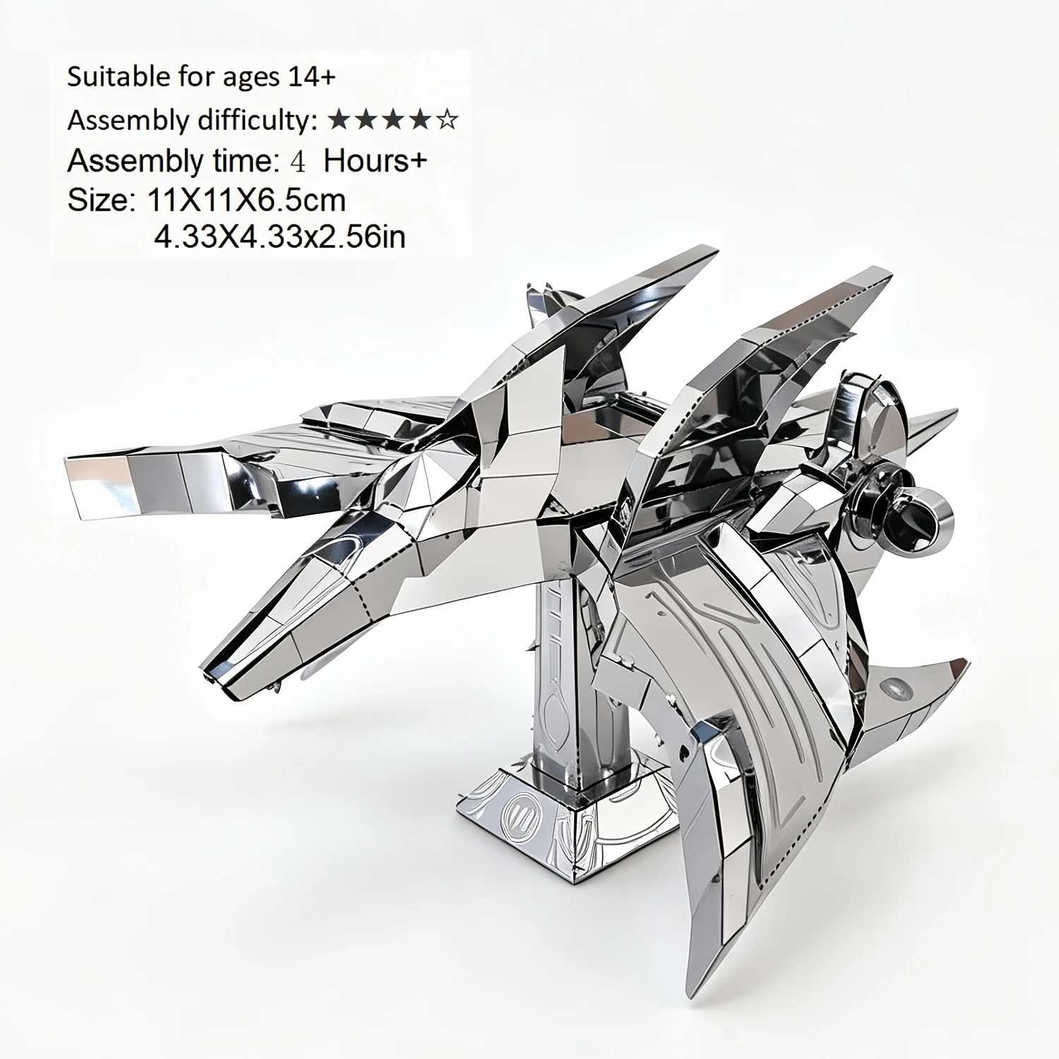3D Metal Puzzle Phoenix fighter jet model DIY 3D Laser Cut Assemble Jigsaw Toys Desktop decoration GIFT For Audit