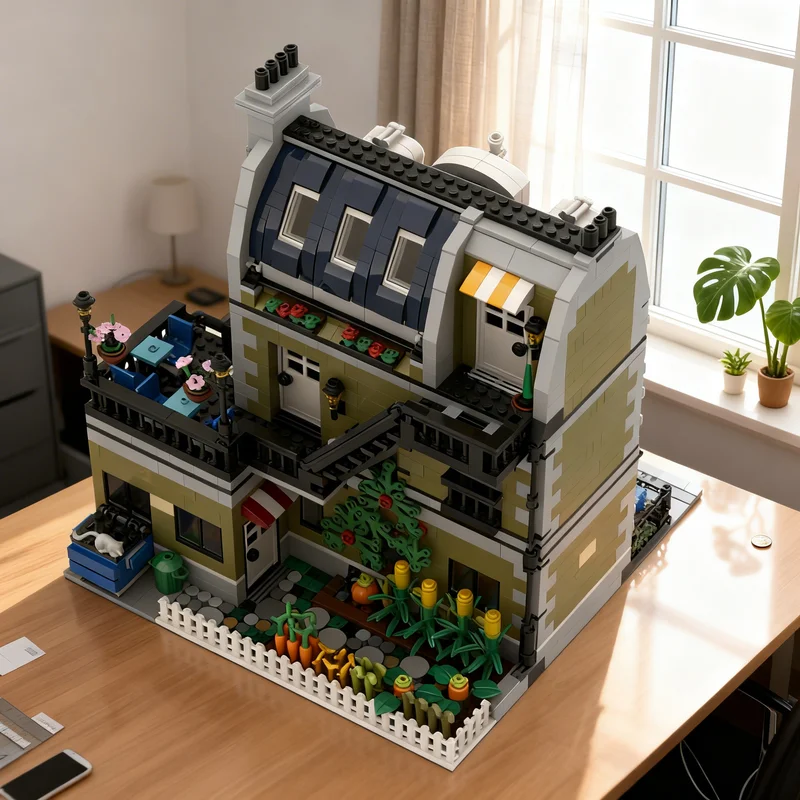 

2661pcs MOC Albert S Garden Backyard For Set Modular Streetscape Model Building Blocks DIY Creative Gift Display Decor Premium