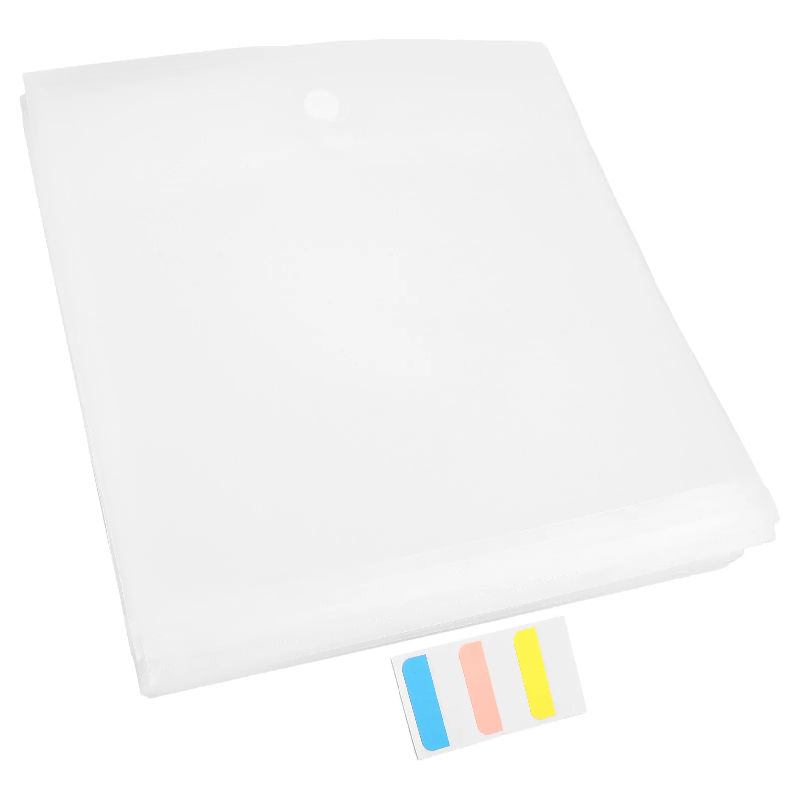 24Pcs Document Storage Bag Heavy Duty Plastic Scrapbooking Folder Tight Closure Side Loading for Office Paper
