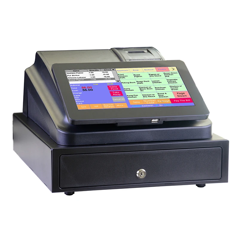 new T3 MINI Cash Register Supermarket intelligent integrated ordering machine prints receipts Linux system 10.1-inch