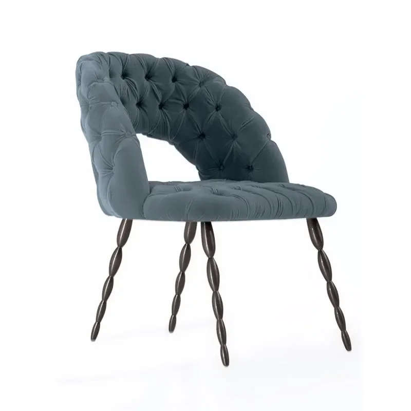 

Home Stainless Steel Art Single Chair Villa Mansion Dressing