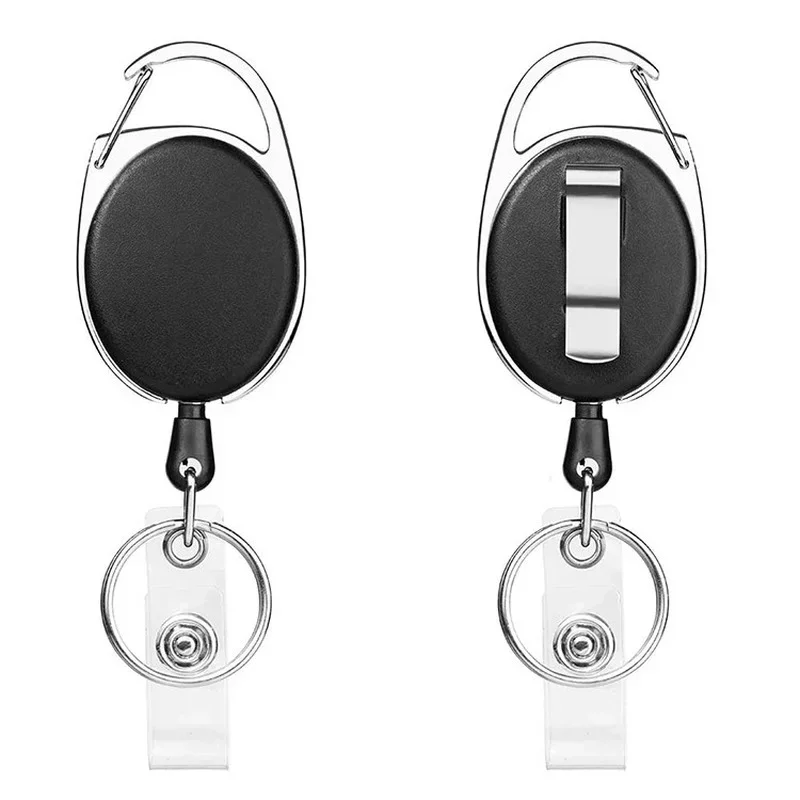 Retractable Badge Reel with Card Holder Reel Clip Key Ring Retractable ID Card Holder Key Chain Holders for Office Name Tag