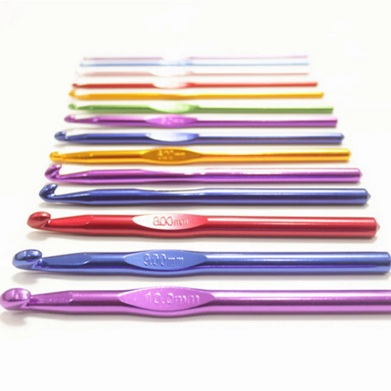 14/Lot Crochet Hook Set 2mm (B) - 10mm (N) Knitting Needle14 Sizes  DIY TOOL Kit for Beginner