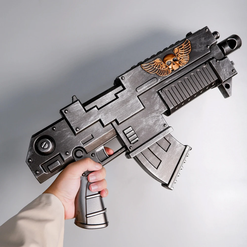 ปืนของเล่นจำลองขนาด 51 ซม. วัสดุ PU สำหรับคอสเพลย์ อาวุธจำลอง ของตกแต่งโต๊ะทำงาน ของขวัญสำหรับเด็กผู้ชาย ขนาดใหญ่ เหมาะสำหรับฮาโลวีน