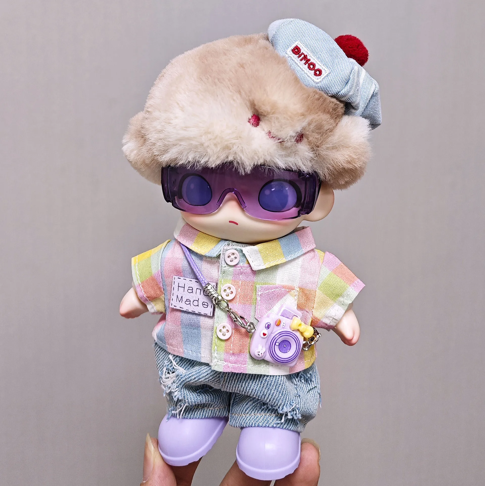 ل Dimoo ملابس دمية عالية الجودة 15 سنتيمتر Dimoo القلب اثارة خاصة قوس قزح متقلب قميص مجموعة