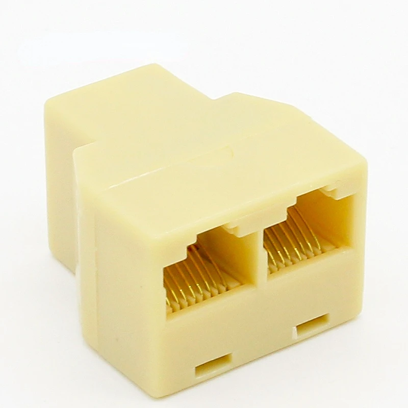 Gniazdo RJ-45 Splitter Adapter złącze Adapter do sieci Ethernet RJ45 kabel splittera CAT5 CAT6 LAN 8P 8C wtyczka modułowa dla Laptop