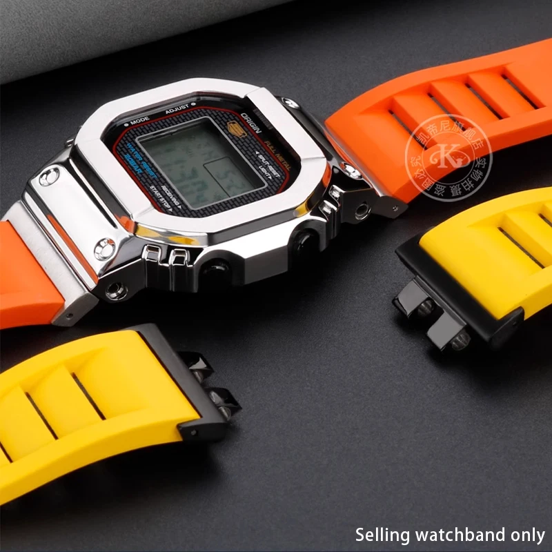 For Casio G-SHOCK GMW-B5000 Soft Rubber Watch Strap Small Square GMW5000 VITON Waterproof Bracelet 22MM Silicone Watchband