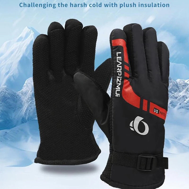 Gants de sport thermiques imperméables unisexes, mitaines chaudes, ski, randonnée, moto, cyclisme, extérieur, hiver, hommes, 1 paire