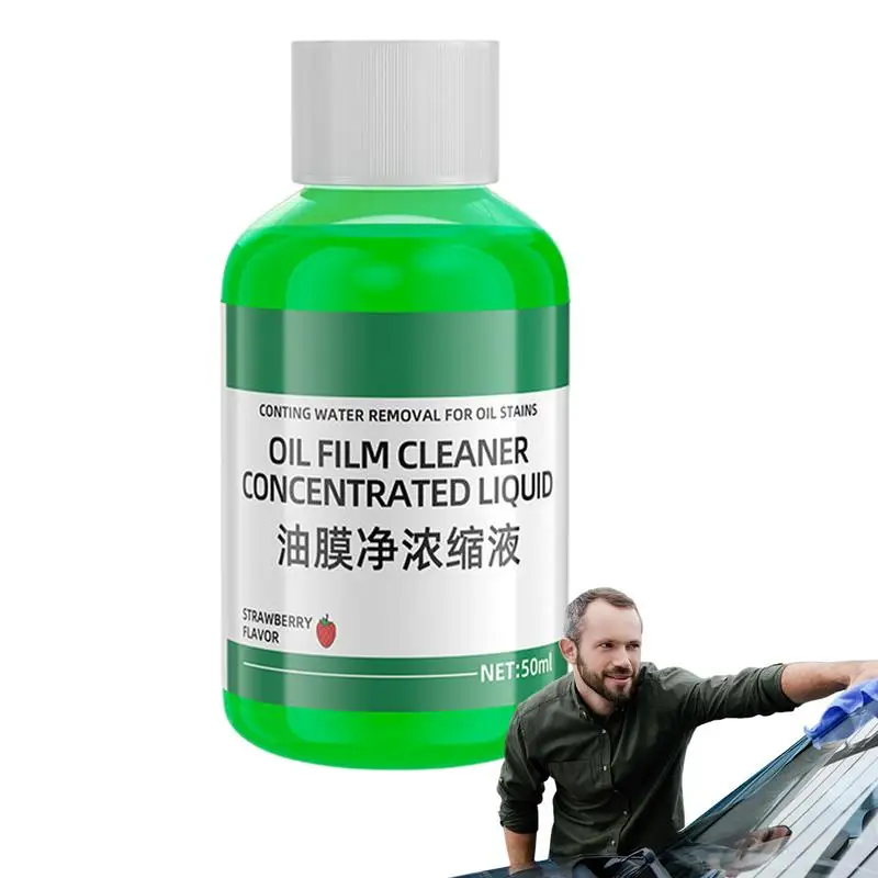 

Car Glass Oil Film Cleaner Multifunctional 50ml Car Windshield Washer Fluid Glass Water Stains Remover For Auto Glass Clarity