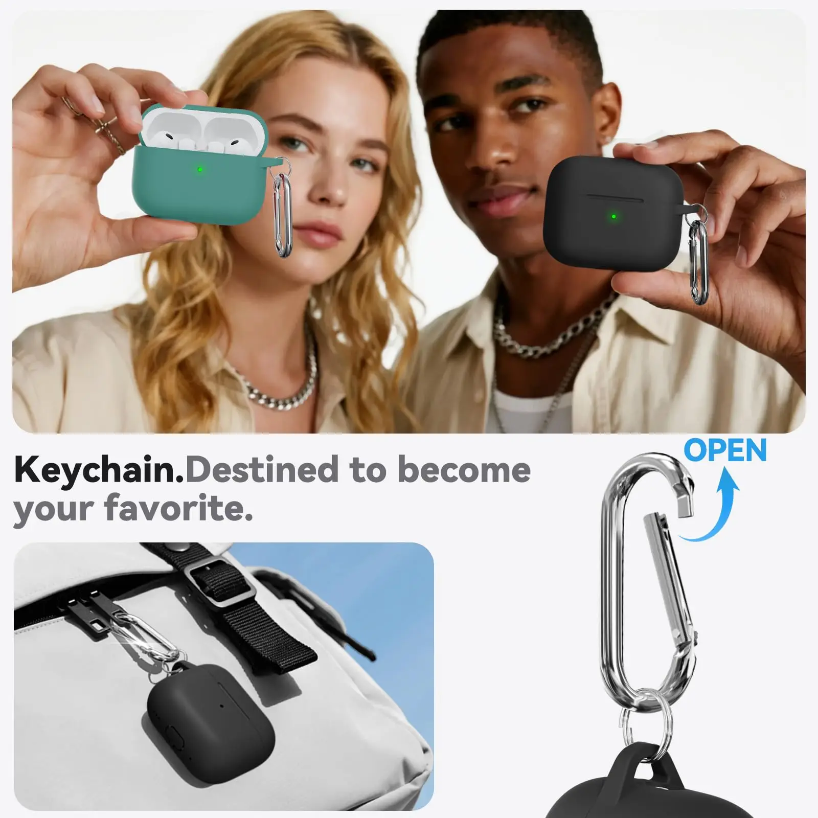 New 2026 for AirPods Pro 3 Earphone Case Accessories Silicone Protective Cover for AirPods Pro 3rd Generation Case with Keychain view 5