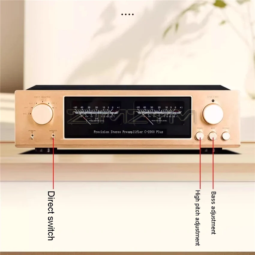 Reference Golden Voice C-2860 Plus Fully Balanced Pure Class A Pre Amplifier AC-220V/110V HiFi High Temperature Pre Amplifier