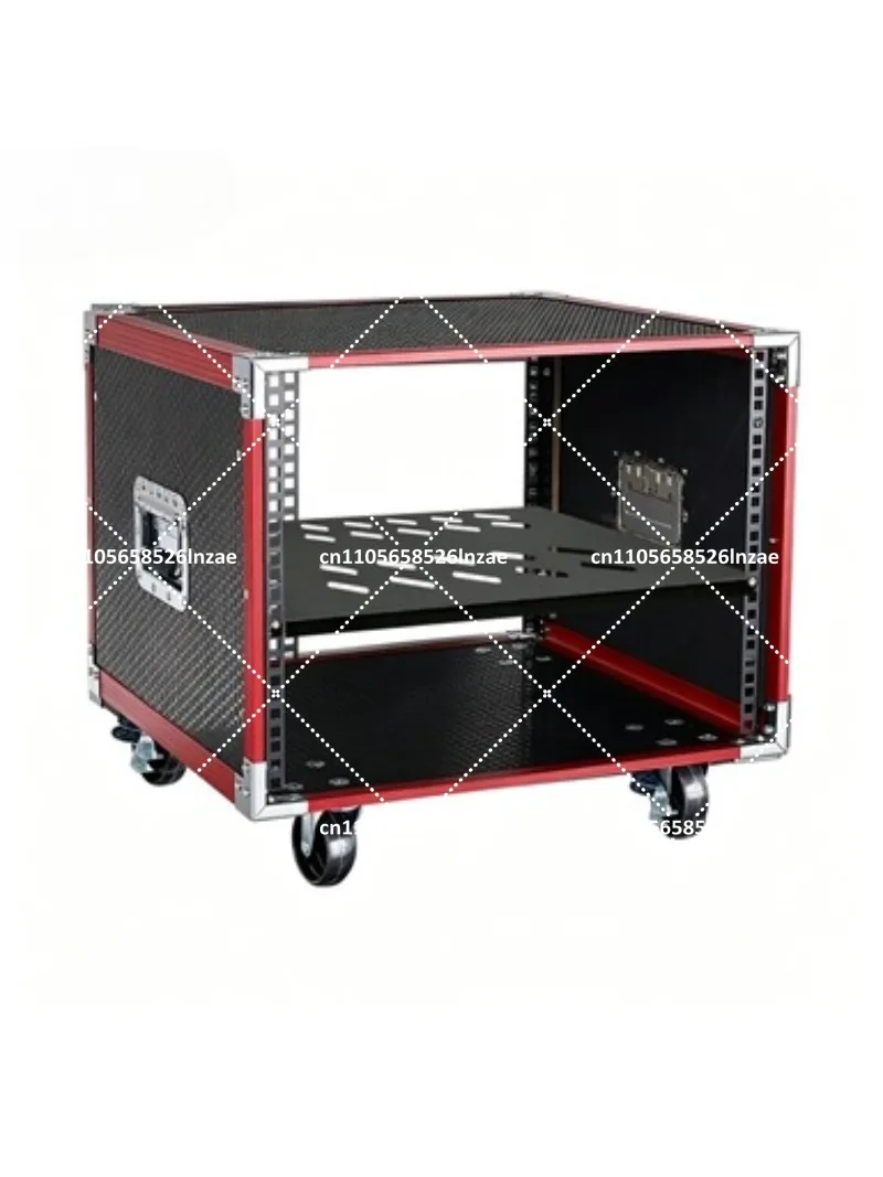 Portable 10U 12U 16U Shockproof Rack Case, Heavy Duty Flight Case for Audio Equipment, Reinforced Alloy Frame - view 2