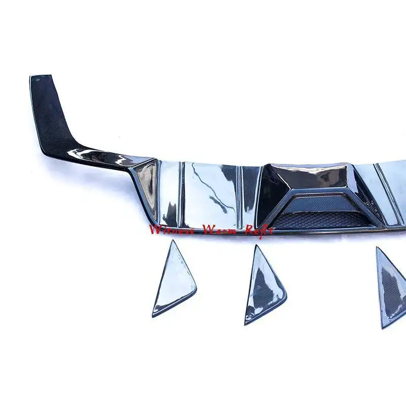 Picture 6: Rear Bumper Diffuser Lip Spoiler for Ford Mustang 2015 2016 2017 Carbon Fiber Frp Car Body Kit