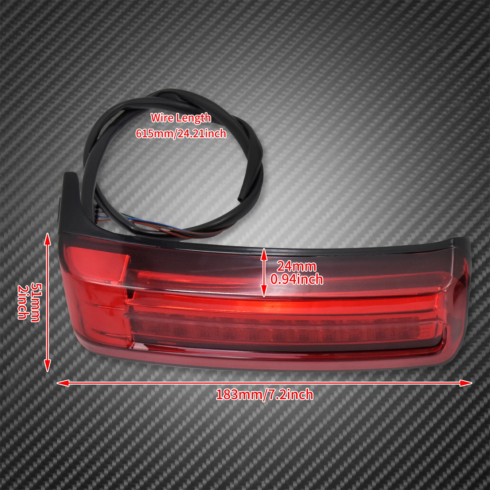 Motorcycle LED Saddlebag Run Brake Turn Signal Light Lamp For Harley Touring Road Street Electra Glide Ultra Limited FLH 2014-22