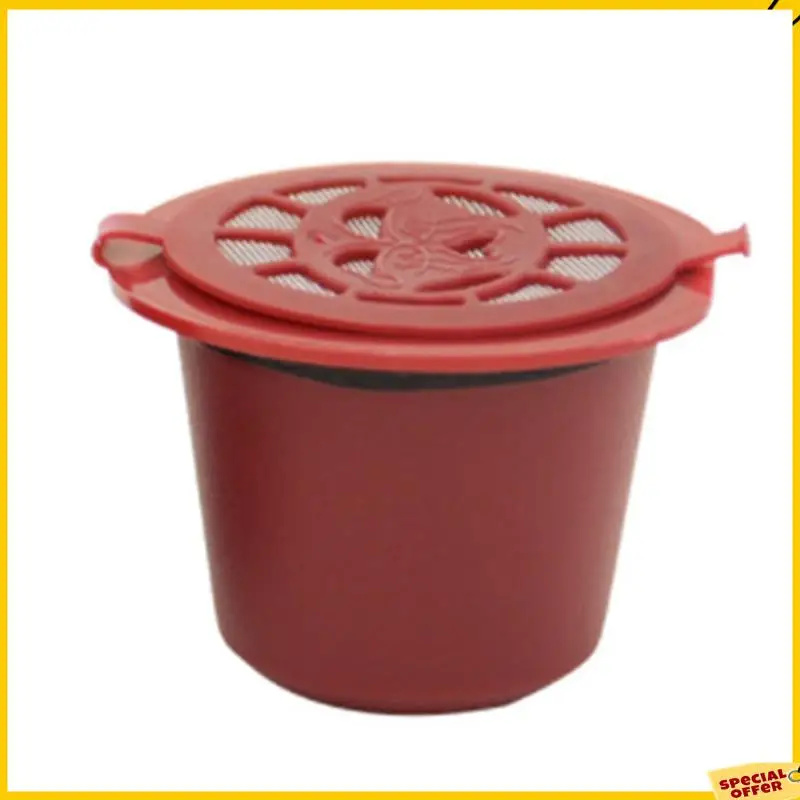 A24p 30 peças filtros de cápsula de café recarregáveis reutilizáveis para nespresso com colher escova acessórios de cozinha filtro de café vermelho