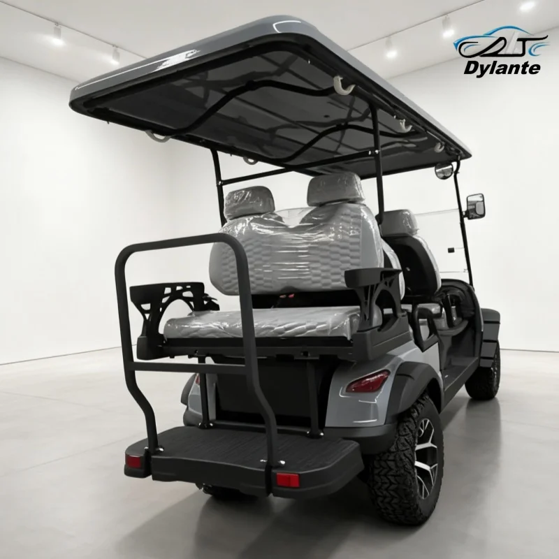 2025 الصين رائجة البيع 4000/5000/7000 واط سيارة جولف 6 مقاعد 4 عجلات عربة جولف كهربائية فاخرة 4 + 2 مقاعد للبيع التسليم السريع #3