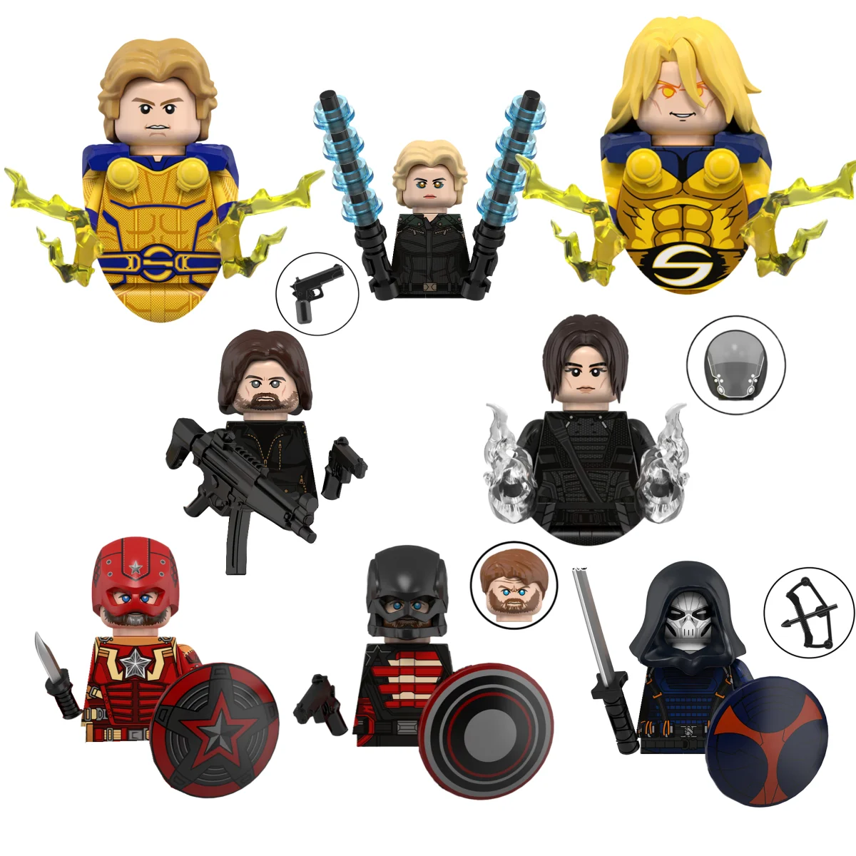 WM6151 مارفل اللبنات نموذج صغير أرقام عفريت كبير سبايدرمان الرجل الحديدي فينوم كابتن هوك ديدبول درع مدينة الهدايا اللعب #1