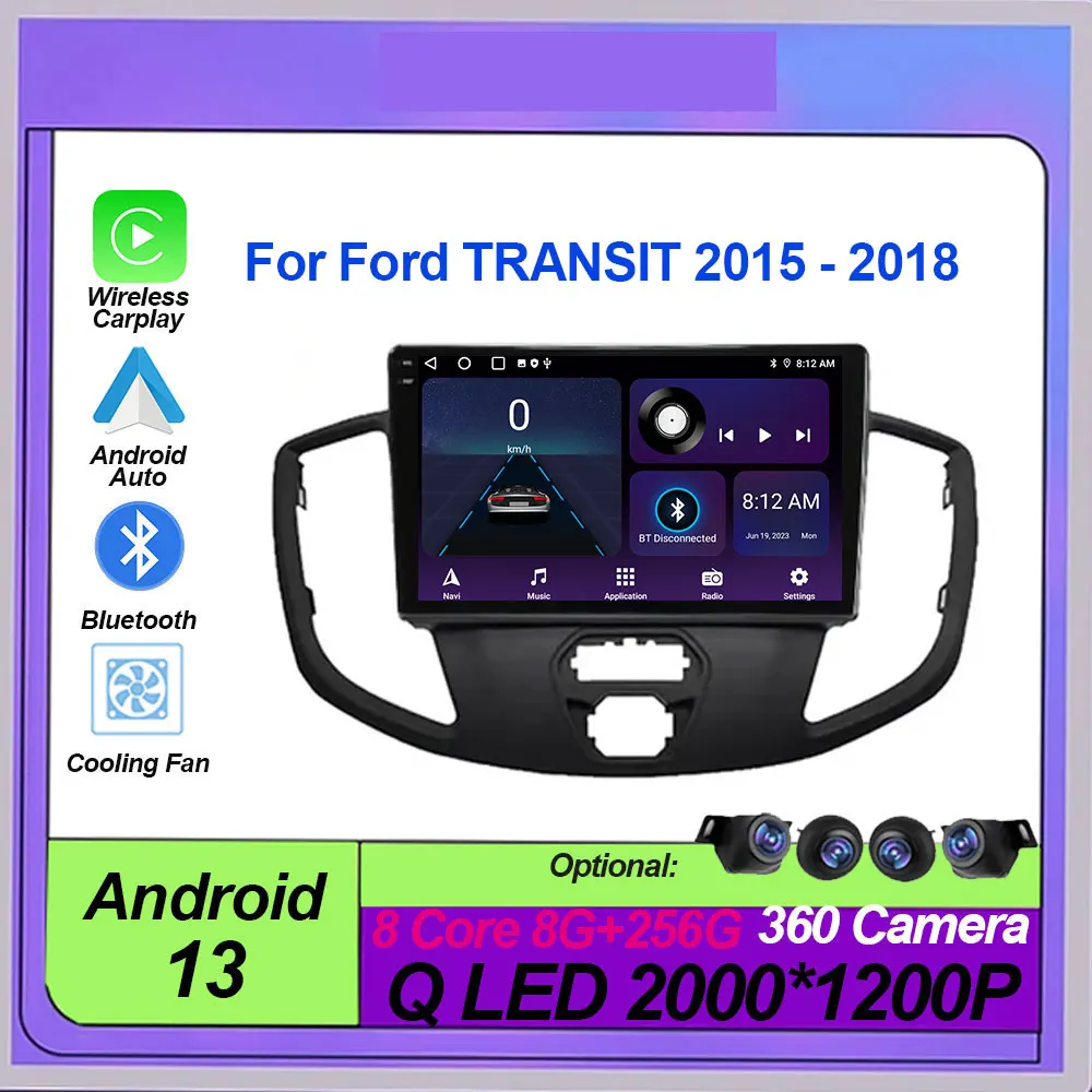 

Android 13 For Ford TRANSIT 2015 2016 2017 2018 Car Radio Auto DSP Carplay 4G WIFI GPS Navigation Player Multimedia Tools