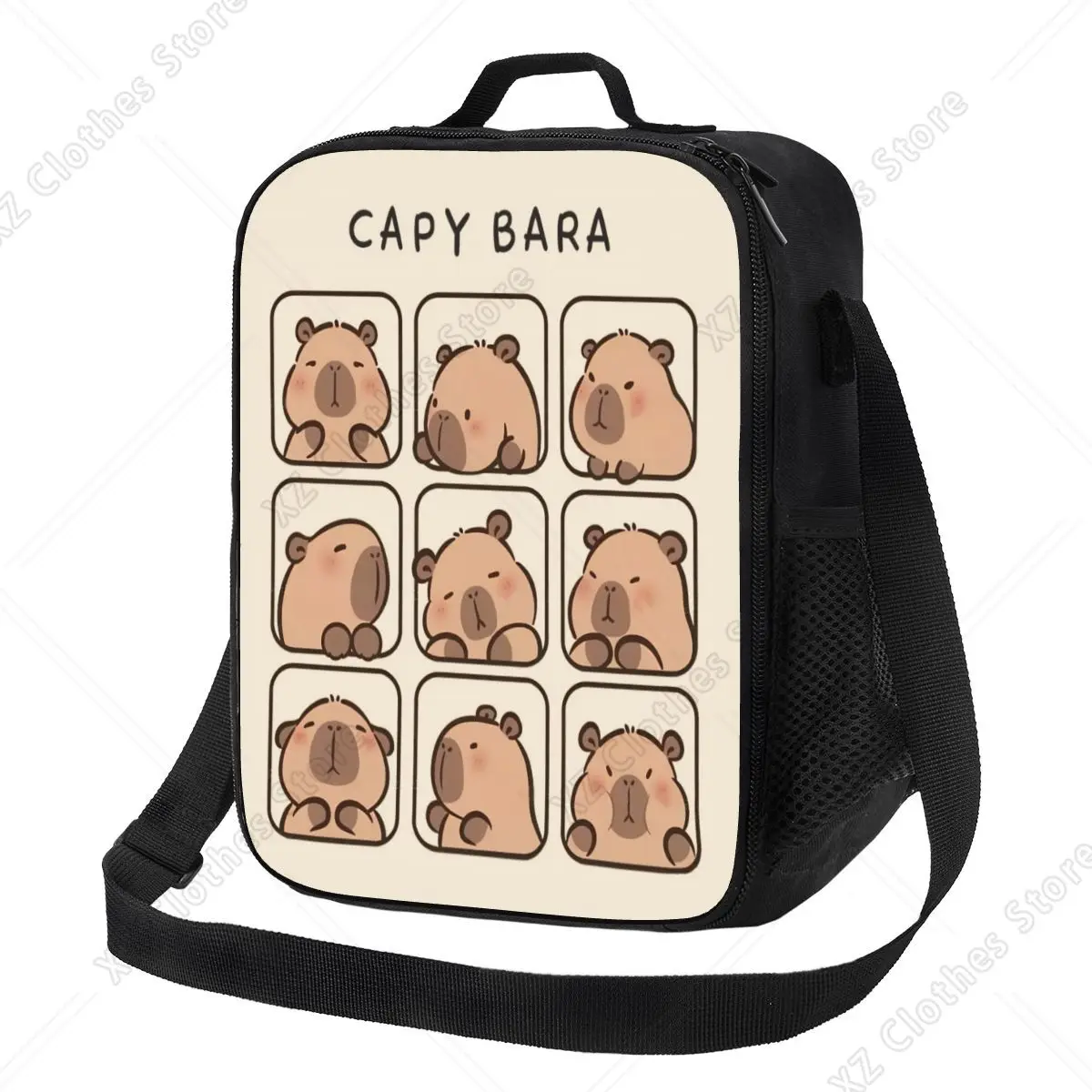Custom Cute Capybara Insulated Lunch Bag for Women Cooler Thermal Lunch Tote Office Work School