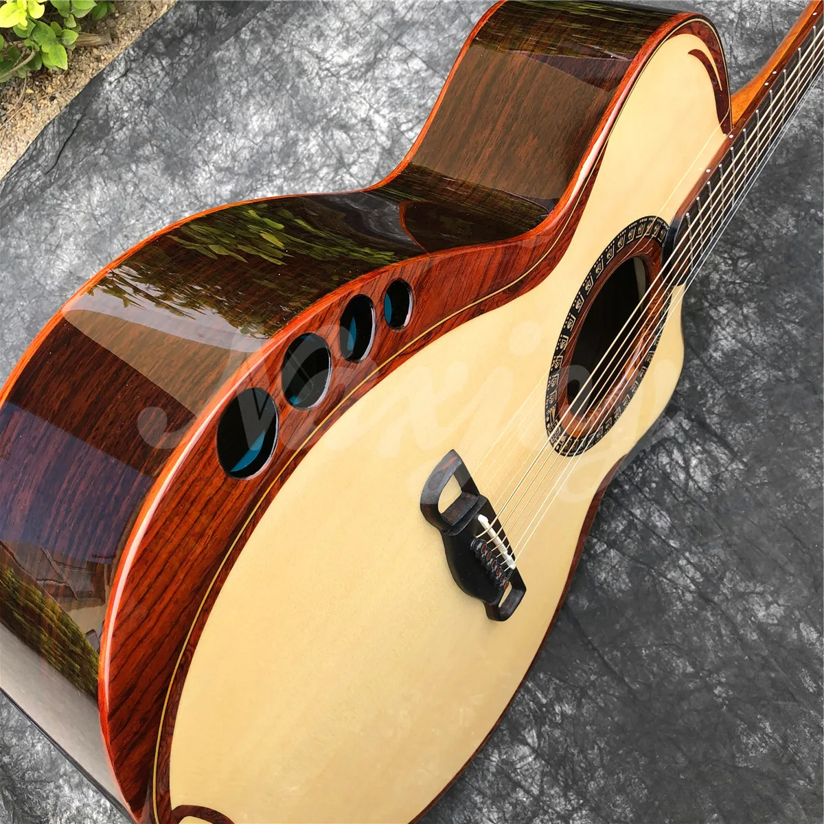 New Merida Sadhu All Solid Wood Acoustic Guitar,AAA Solid Spruce Guitarra with Rosewood Body,Free Shipping