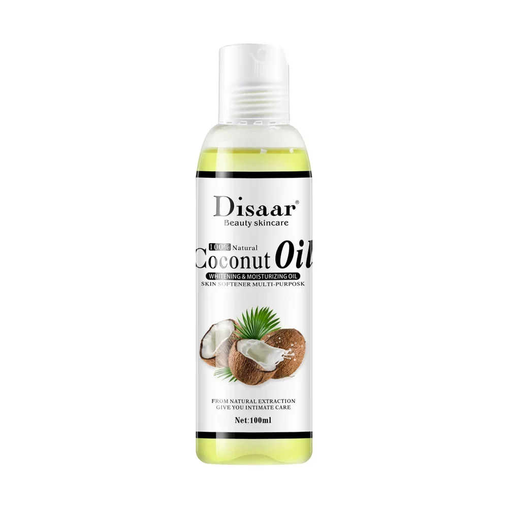 100% Natural Organic Olio di Cocco Corpo Viso Olio Essenziale di Massaggio Idratante Relax Olio La Cura Della Pelle il Controllo del Sonno di Aiuto Disaar