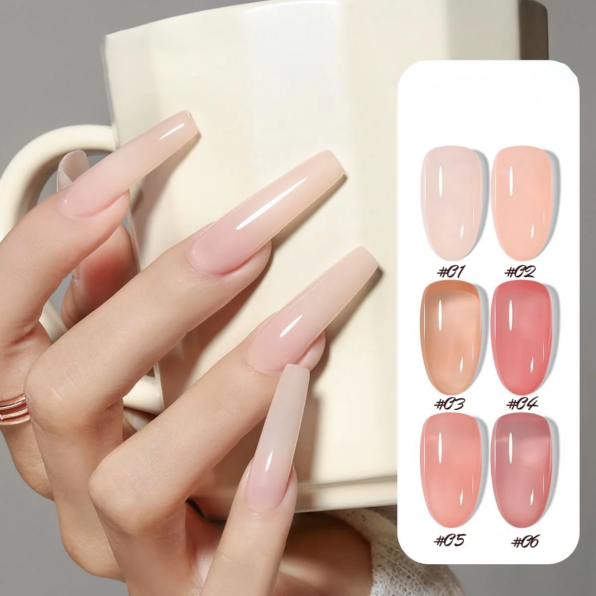 

1-6 шт. SHAKA Autumn Ice Skin Naked Pink Гель-лак для ногтей 2025 Новый стиль Универсальные и стильные принадлежности для дизайна ногтей
