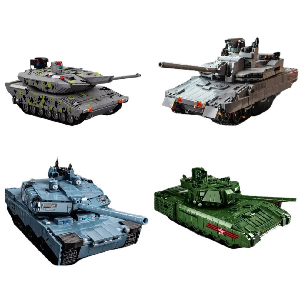 

Educational Building Blocks NO.96001 Fourth Generation Tank Assembly Model - Panther KF15 European Joint EMBT US Abrams X