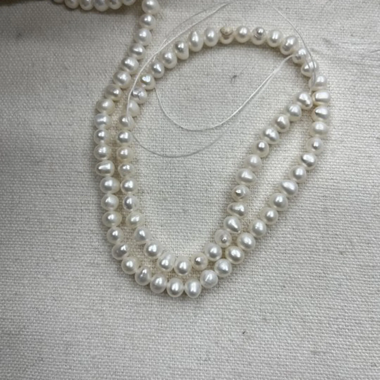 5-6mm Runde Streifen Natürliche Süßwasser Perle Spacer Perlen Schmuck Machen DIY Halskette Armband Frauen Premium Hochzeit geschenk
