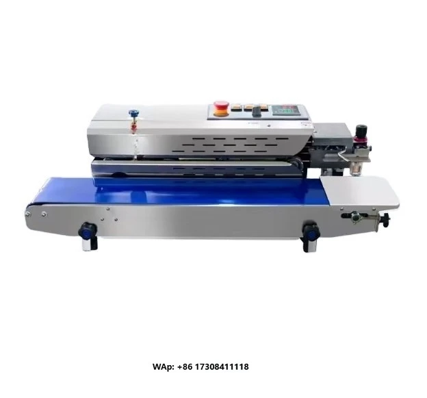 FR770G-Q Nitrogen Gas Filling Sealing Machine Heat Band Sealer Continuous Flush Plastic Bag Sealing Machine