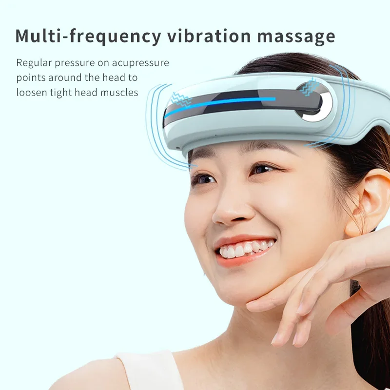 Air pressure head massager, hot compress massage belt, new Bluetooth music massager, sleep instrument - Image 4