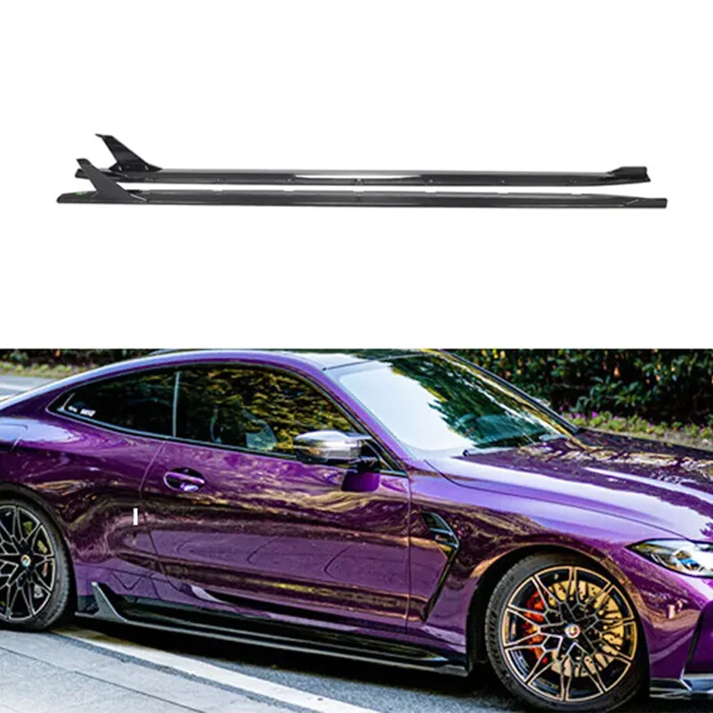 

Prepreg Carbon G83 M4 Side Skirts Winglet For BMW G82 M4 Competition 2021-2023 Car Extensio Rocker Panels Lip Splitter Spoiler