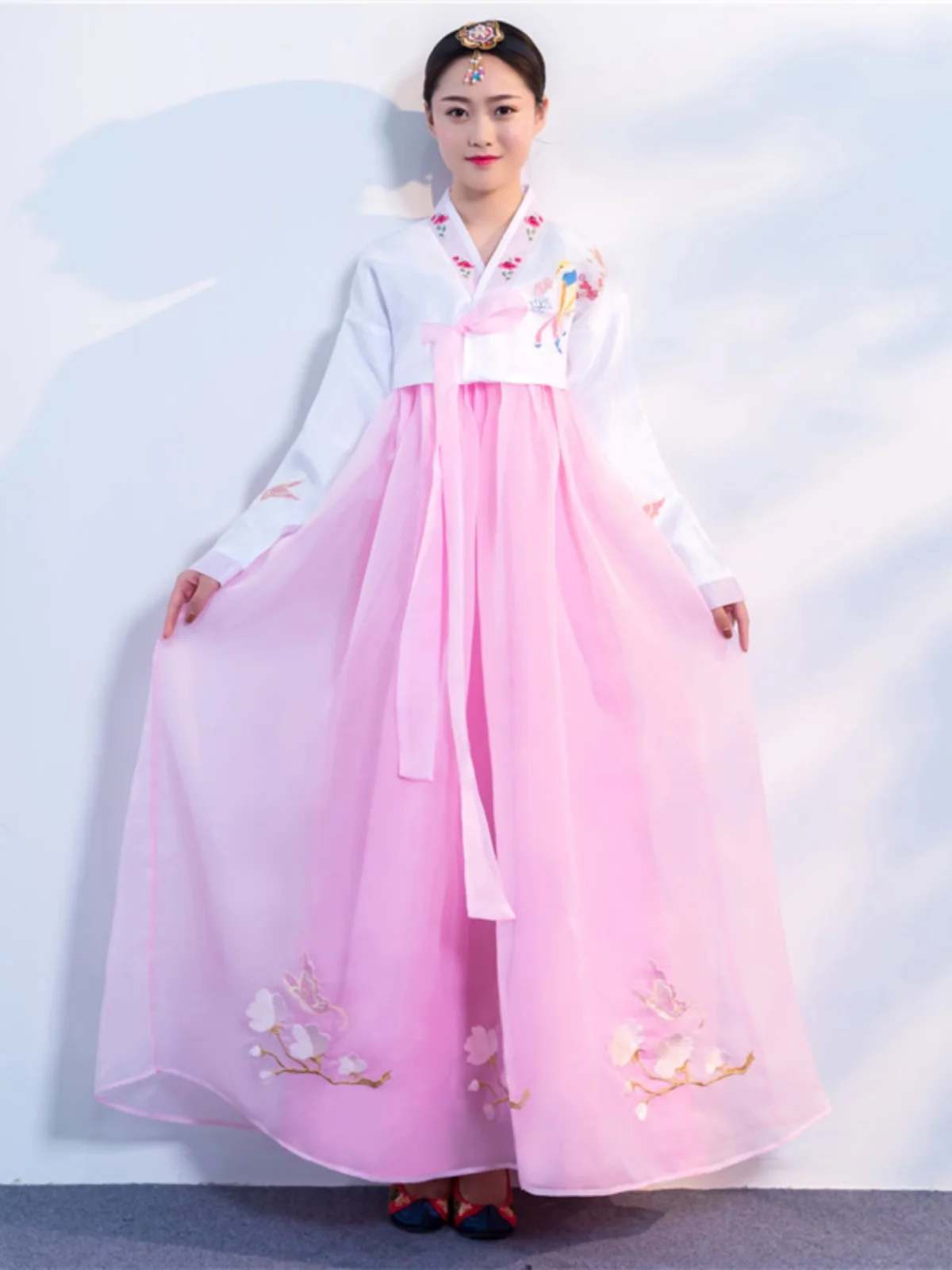 

Traditional Korean Hanbok Women's Clothing Improved Ancient Costume Stage Dance Performance Costume Ethnic Choson up