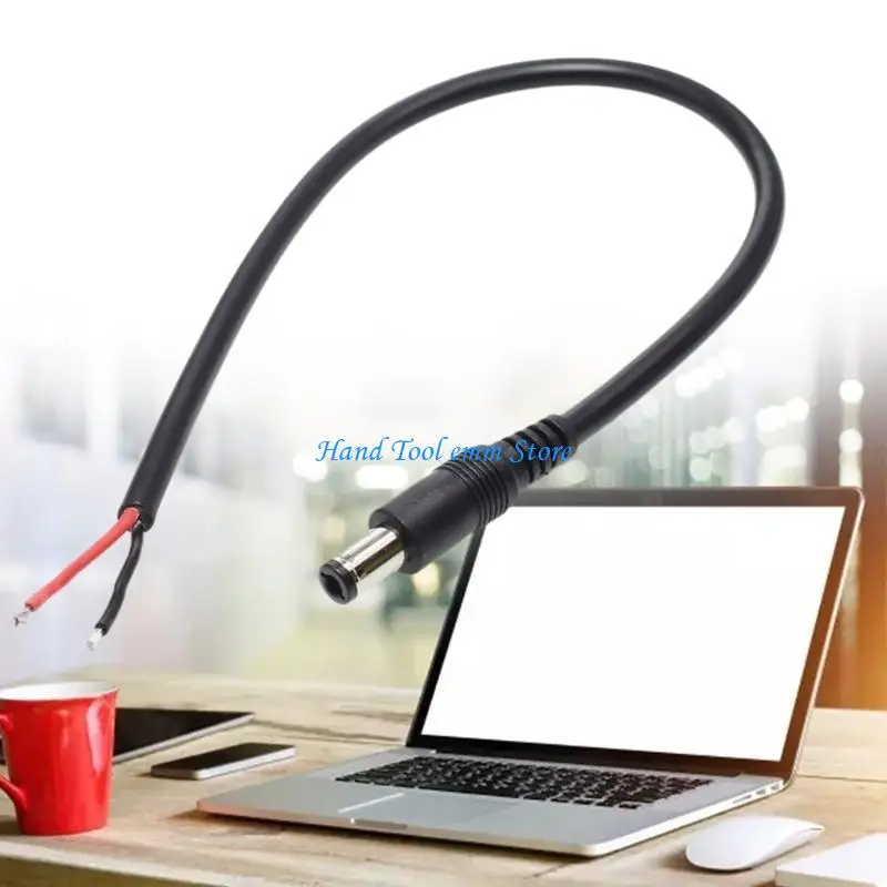H37F DC6330 Power Pigtails Cable, 6.3mmx3.0mm Male Plug to 2 Pin Bare Wire Open End
