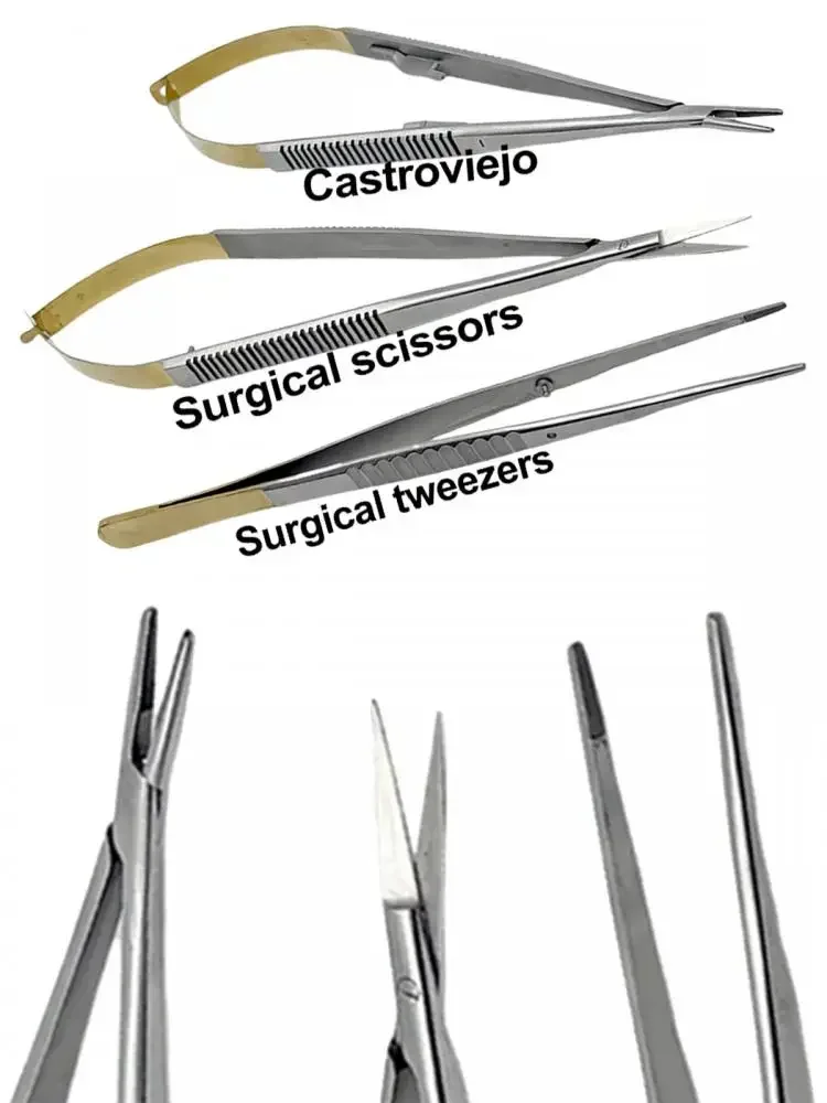 18Cm Dental Castroviejo szczypce do uchwytów na igły kleszcze ze stali nierdzewnej pęseta ortodontyczna z narzędziami dentystycznymi Tc — zdjęcie 2