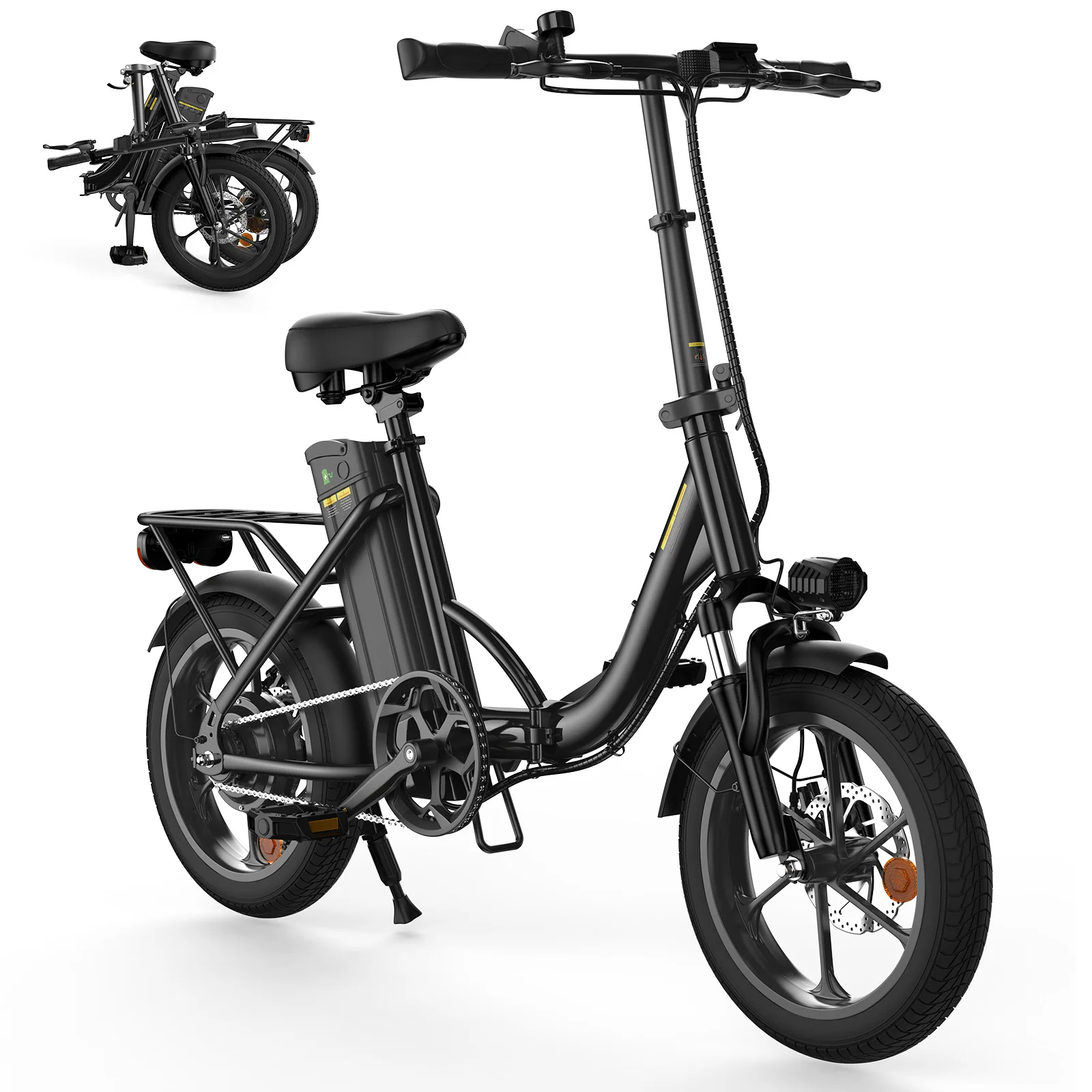 Vélo électrique iscooter U4 16 pouces 250W, batterie 36V 10.4Ah, vitesse maximale 25 km/h, pliable.