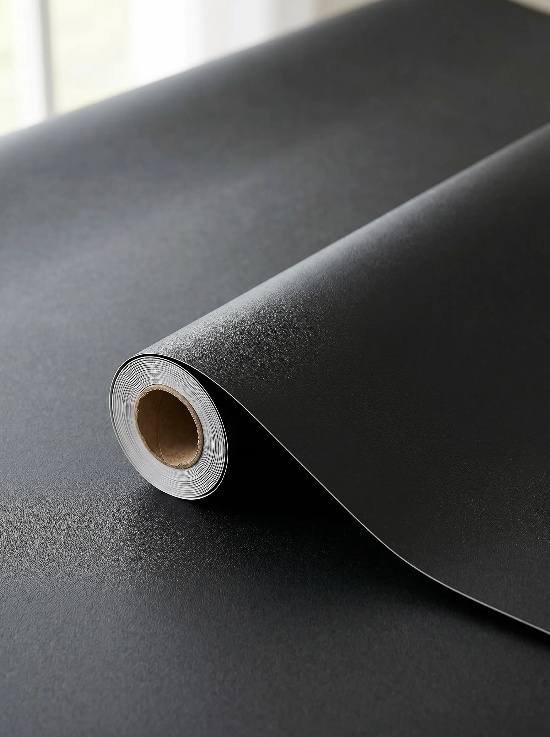 

55CM Width Matte Wallpaper Black Waterpoof Vinyl Self-Adhesive Stickers for Wall Furniture Livingroom Contact Paper Home Decor