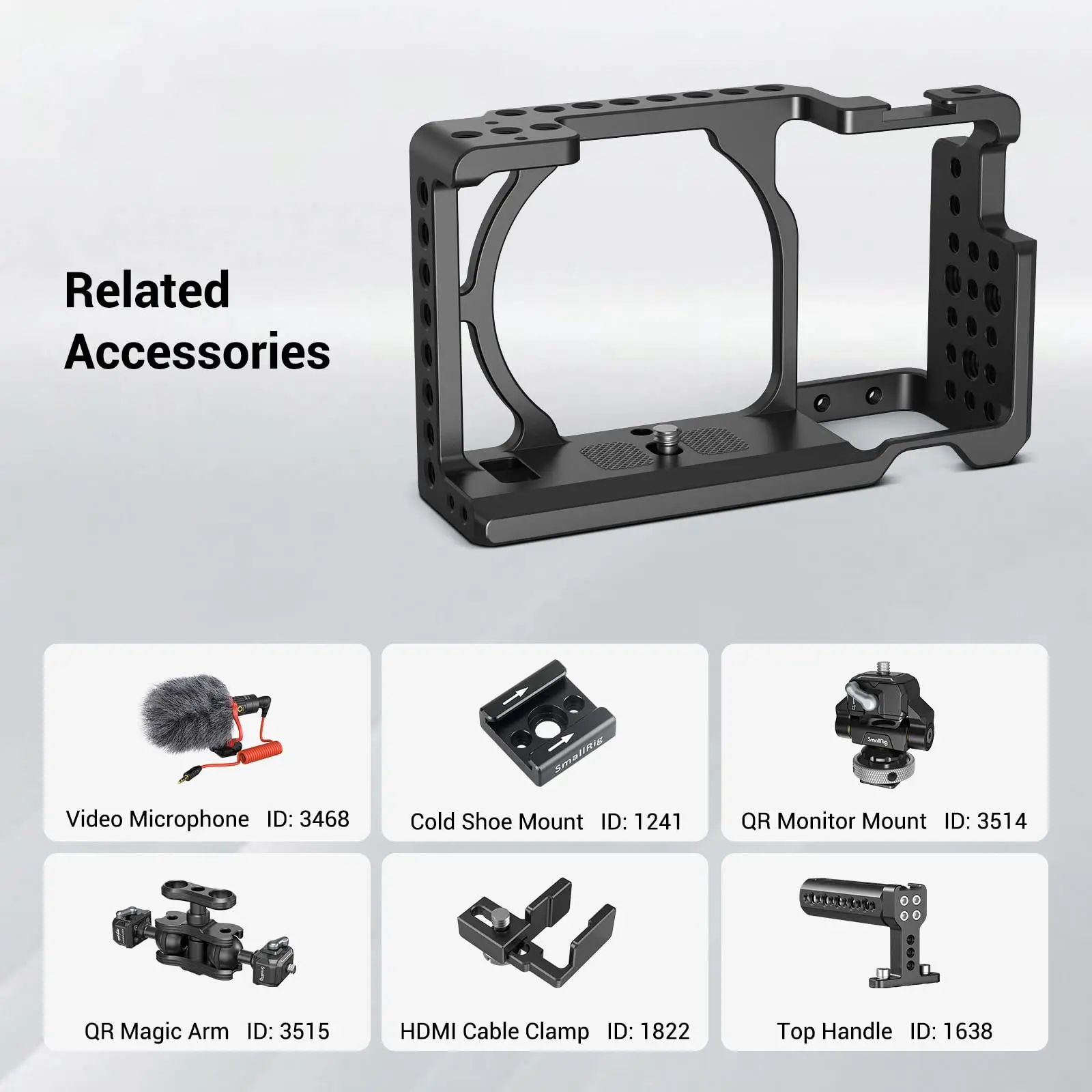 SmallRig Camera Cage only for Sony A6000 A6300 ILCE-6000 ILCE-6300 NEX7, A6000 Cage with 1/4