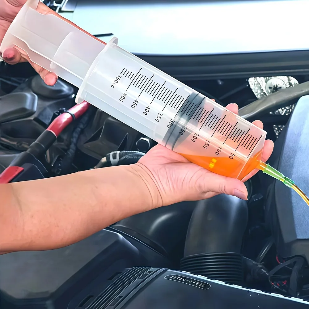 60-500ml Kunststoffspritze, Langlebig, Verstärkt, Große Kapazität, Auto-Ölabsauger, Labor-Klebstoffspender, Tierwasserspender, Einlauf- und Fütterungsspritze, 1 Stück – Detail 7