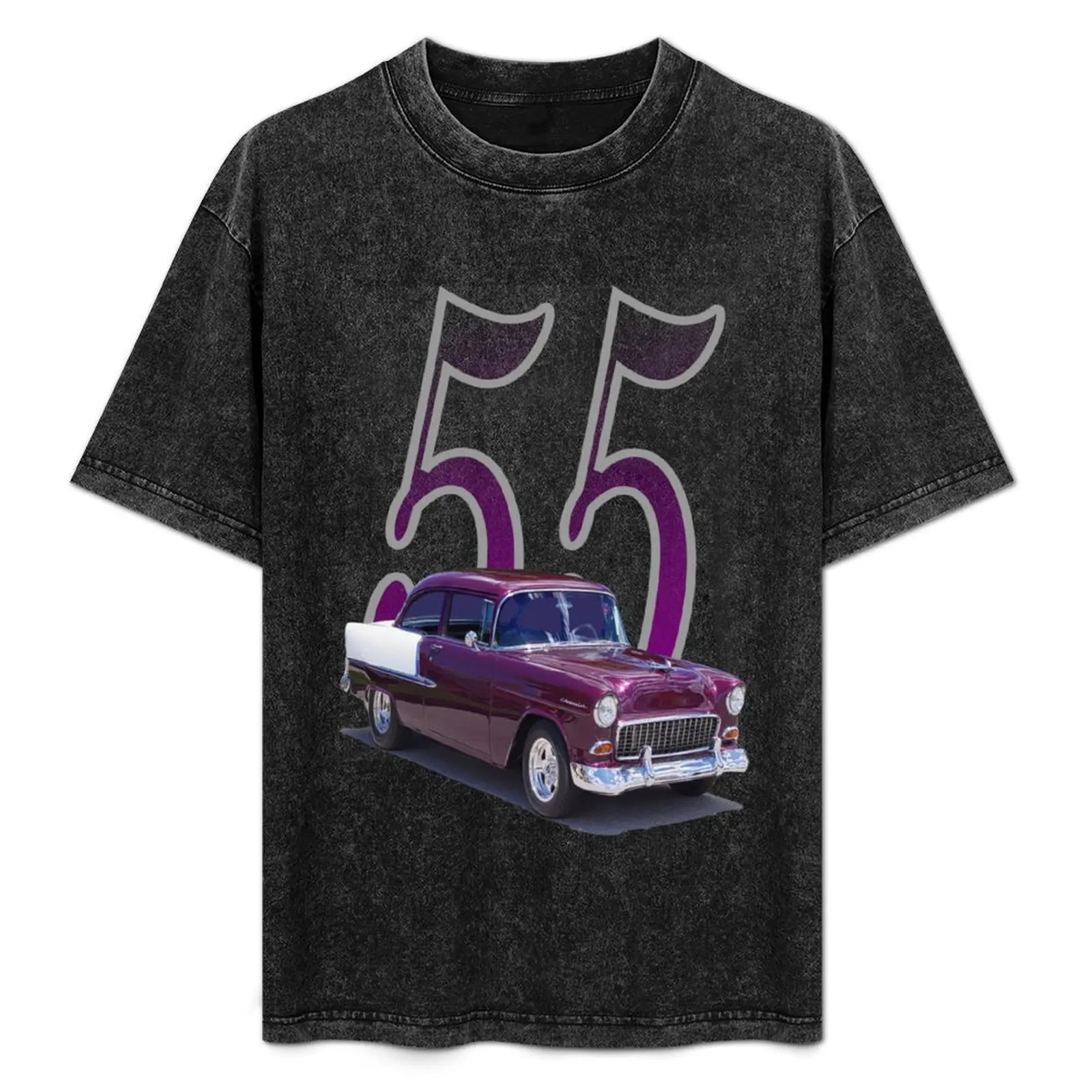 

55 Chevy - Basic with Picture T-Shirt Trendy Casual Short Sleeve Shirt