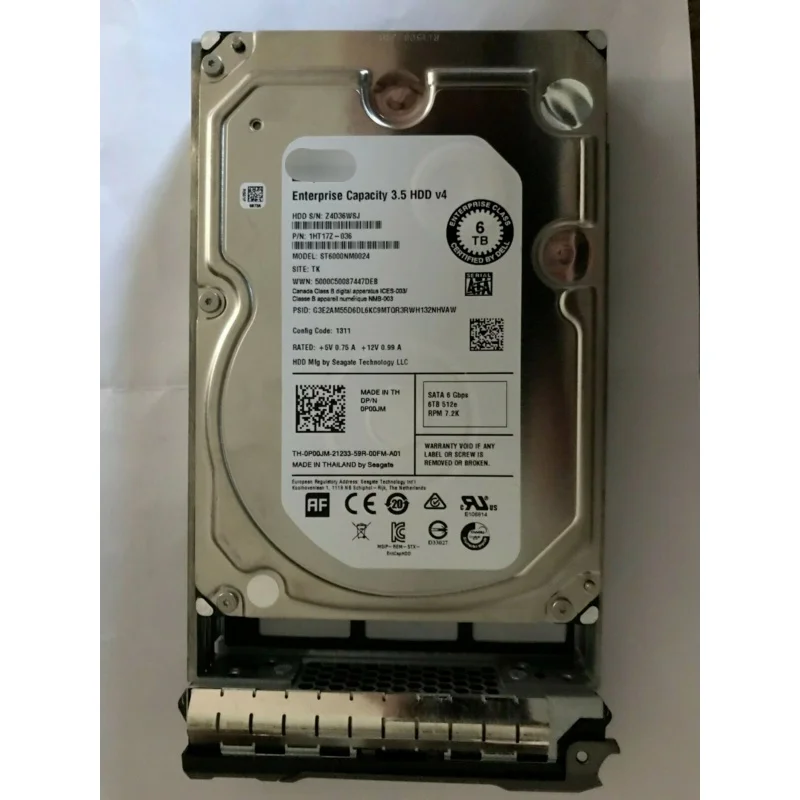 P00JM for DELL for SEAGATE ST6000NM0024 6TB SATA 7.2K 3.5