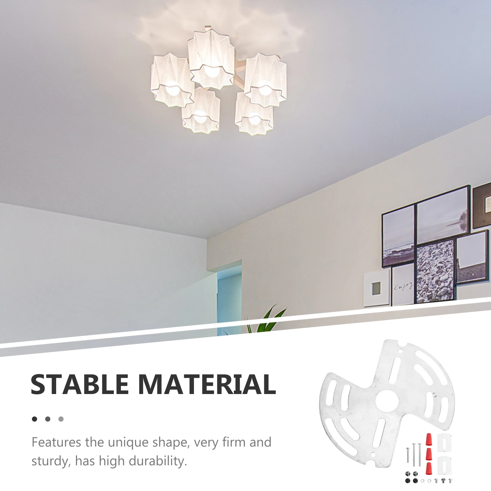 

1 Set Iron Ceiling Light Mounting Bracket Rack Chandelier Wall Fixture Durable Heat Resistant Hanging Support Kit For Ceiling