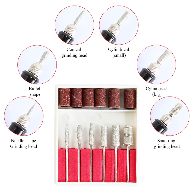 Electric professional nail file kit, manicure, pedicure, polishing, shaping tools, portable electric nail sharpener