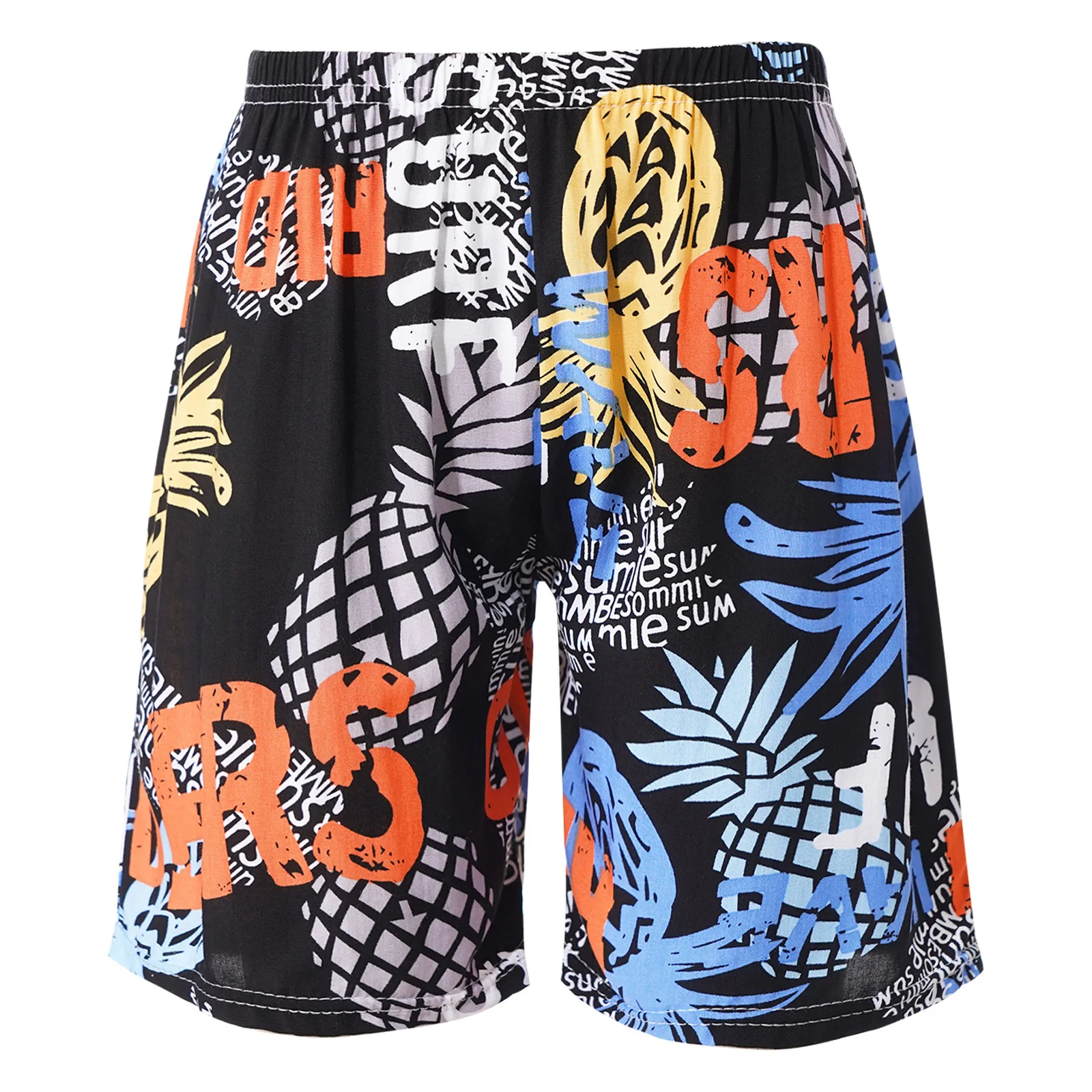 Kids Boys Print Beach Board Shorts Fashion Elastic Waist Loose Shorts for Sleep Loungewear Swimwear Swimsuit Beach Short Pants