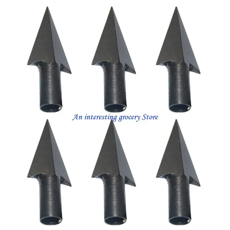 652D 6Pcs Metall Pfeil Kopf Spitze Spitze Bogenschießen Pfeilspitzen Outdoor Jagd Spitze