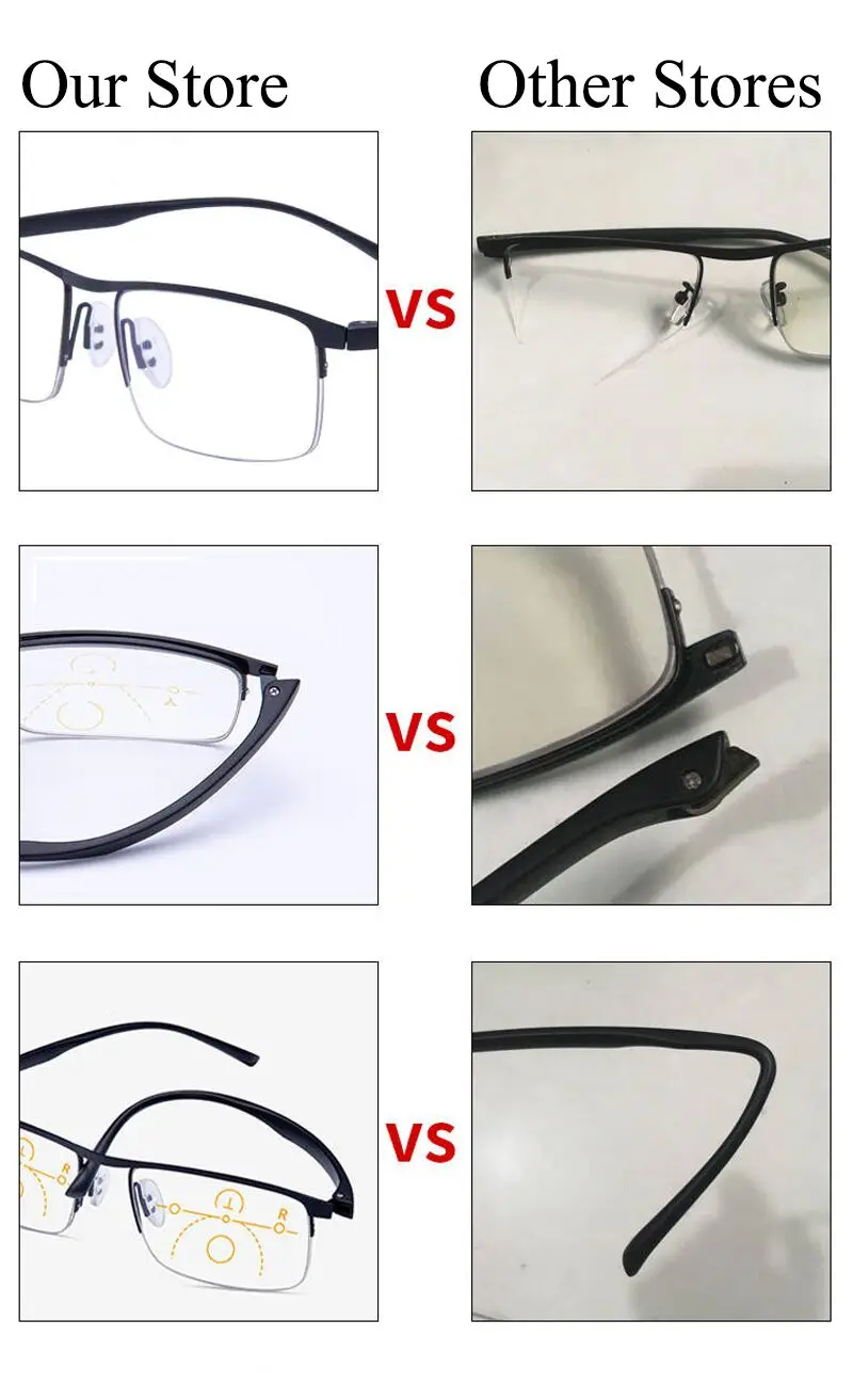 Progressive Smart-Zoom-Brille, Lesebrille für Herren, für Reader Near Far Sight Dioptrien 1,0–4,0 – Detail 7