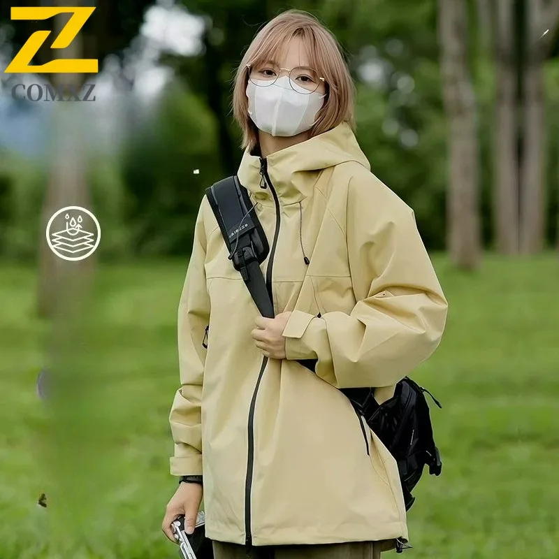 

COMXZ Мужская куртка повседневная с капюшоном уличная альпинистская ветрозащитная куртка модная легкая весенне-осенняя одежда для пешего туризма