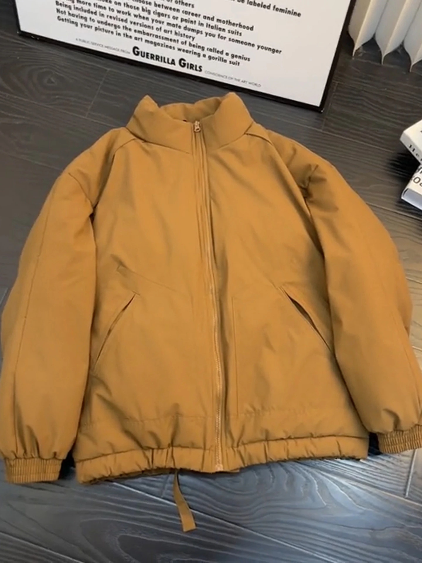 

Khaki Cleanfit Cotton Jaet Men's Winter American Thiened ort Pilot Jaet Cotton Outerwear Stand Fit Long Sve