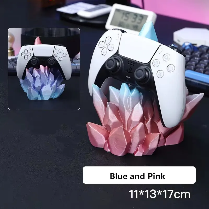 Creative Crystal Base Controller Stand Suitable for Xbox/Switch/PS5/PS4 3D Print Game Controller Stand Base Gamepad Accessories